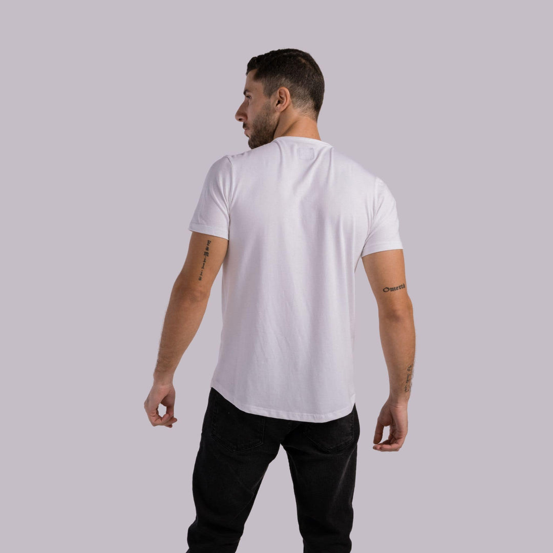 Henley t-shirt | Egyptian cotton #color_white