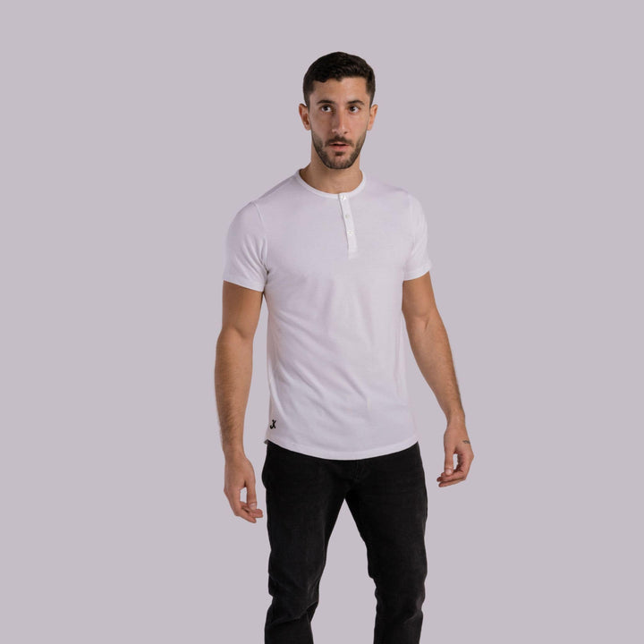 Henley shirt | Giza cotton #color_white
